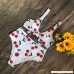 Alangbudu Womens Cherry Print Swimsuits High Waisted Two Pieces Bathing Suits Sexy Tie Knot Front Bikini White B07NY24VNC